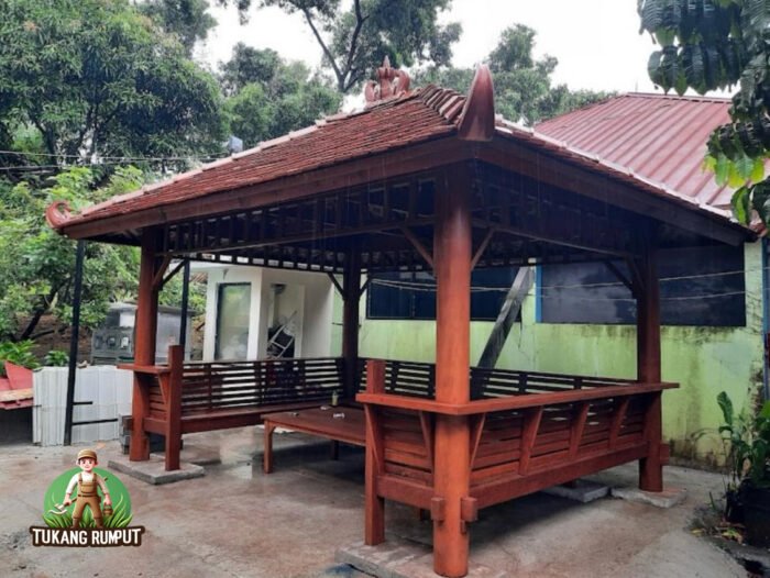 Gazebo Kayu Kelapa 3 x 3