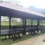 Jual Gazebo Kayu Kelapa 6x2 Usaha Restoran dan Tempat Makan