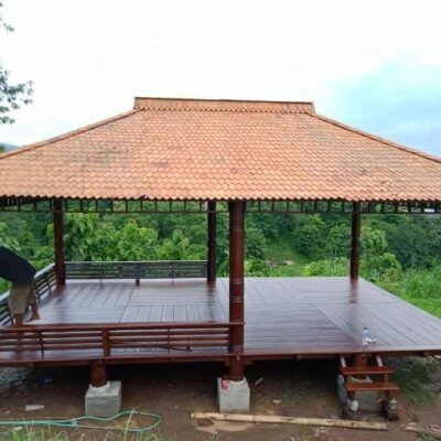 gazebo 4 x 6 kayu kelapa