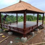 gazebo kayu kelapa ukuran besar