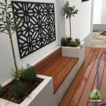 Jasa Pembuatan Bangku Taman Beton Minimalis Kayu Bengkirai untuk Outdoor