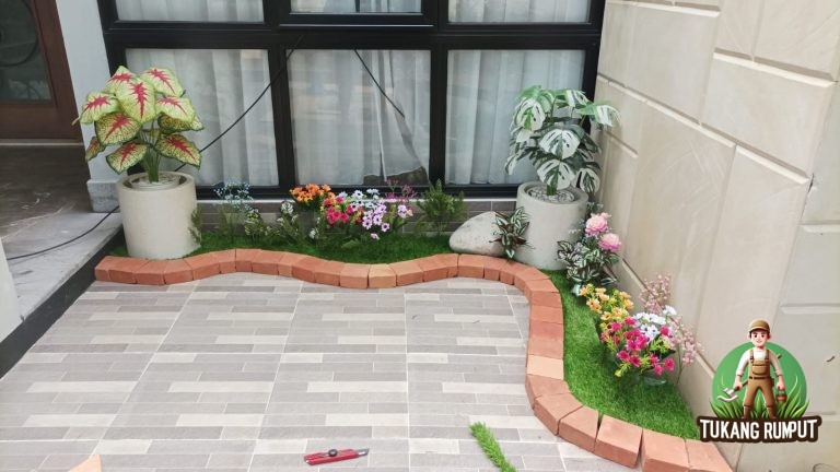 Pembuatan Taman dengan Tanaman Artificial